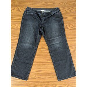 CJ Banks Women's Straight Leg Jeans - Dark Blue